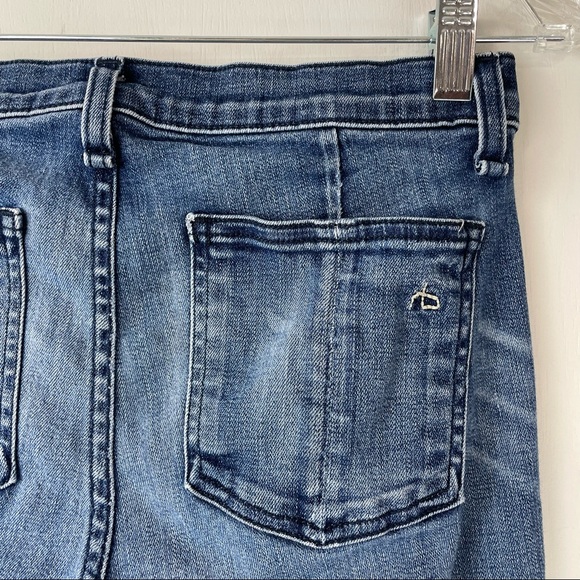 Rag & bone Jodhpur Skinny Jeans Sz 28 Lamb Leather Insert - Picture 8 of 11